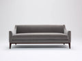 Divano 3 posti in velluto 220x90x80 cm - grigio perla - per soggiorno - design essenziale con gambe in legno scuro